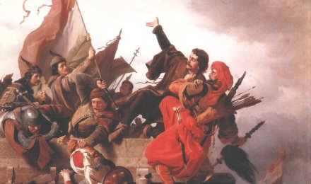 Dugovics Titusz önfeláldozása - Wagner Sándor festménye